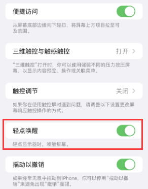 兰州苹果授权维修站分享iPhone轻点无法唤醒怎么办 